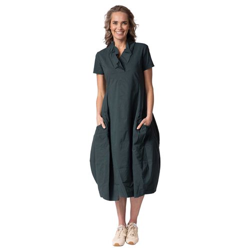 Rundholz Ruffle Neck Shortsleeve Dress